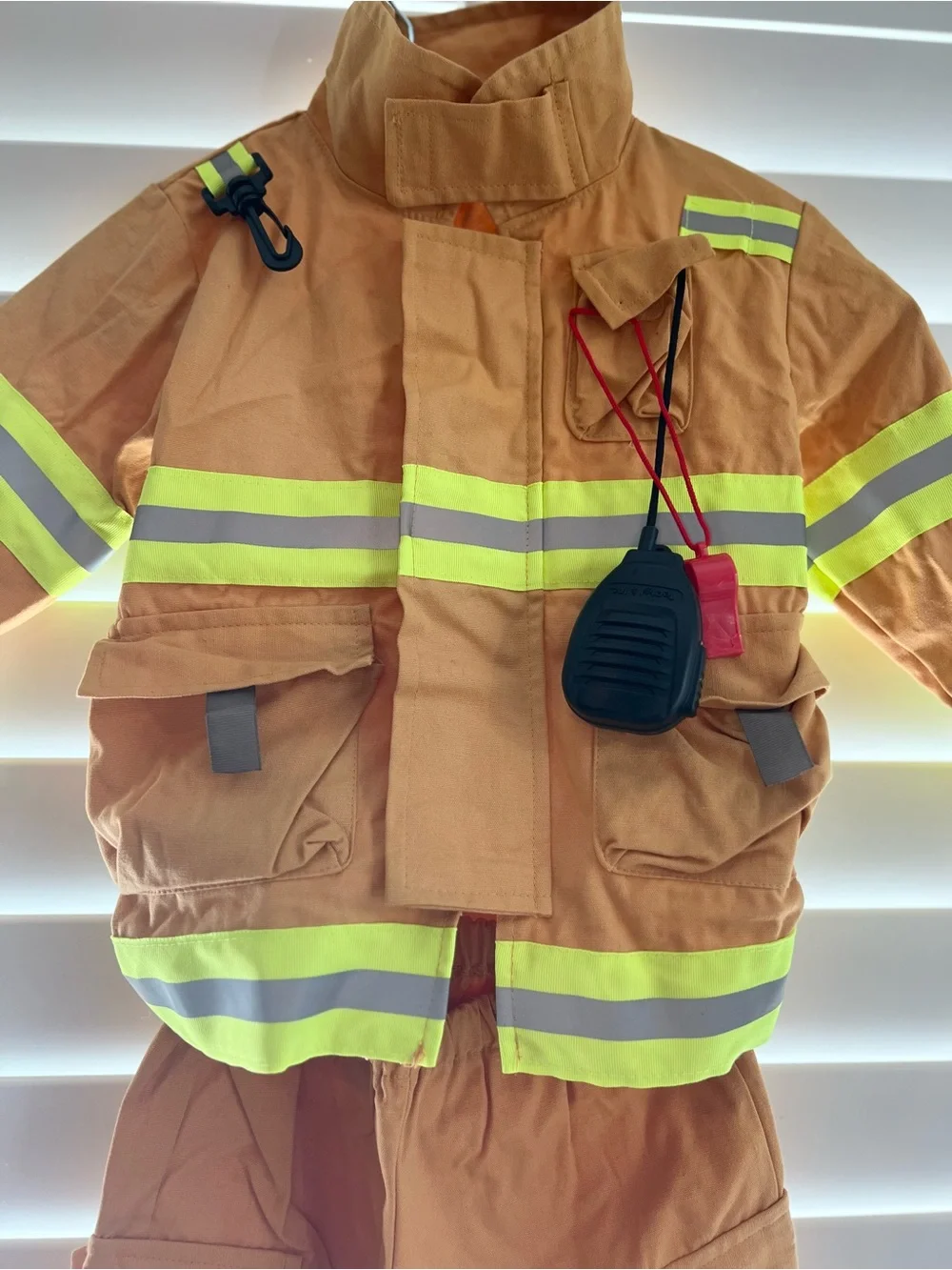 Yellow Reflective Firefighter Costume for Kids